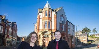 Sara Lloyd Evans and Shaun Hughes of law firm Swayne Johnson who have just opened their first office on Anglesey in Menai Bridge.